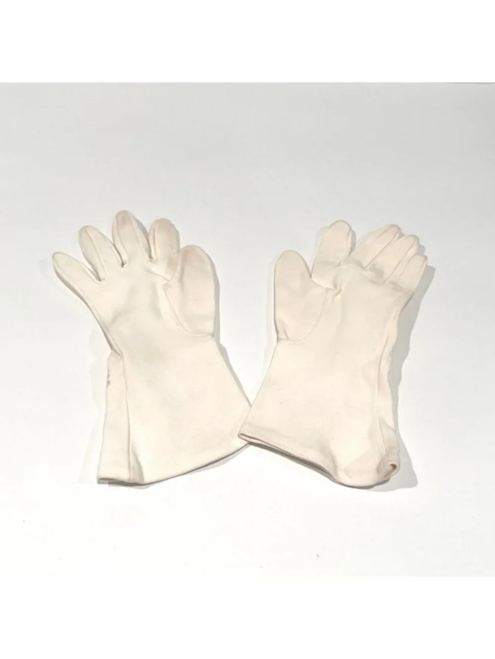 Vintage Off White Cream Floral Eyelet Formal Kid Gloves
